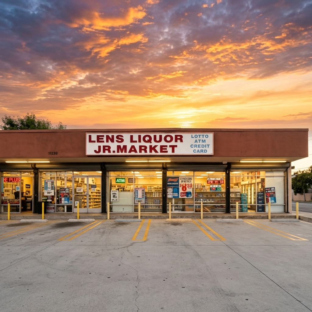Len's Liquor Store Front